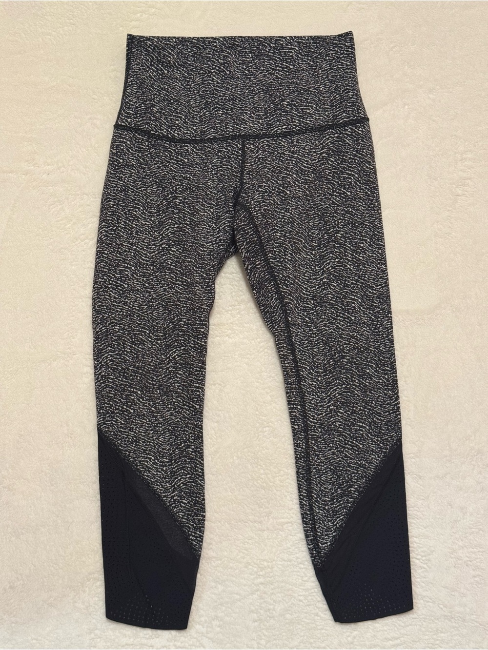 Lululemon Wunder Under High-Rise Black Marled Leggings